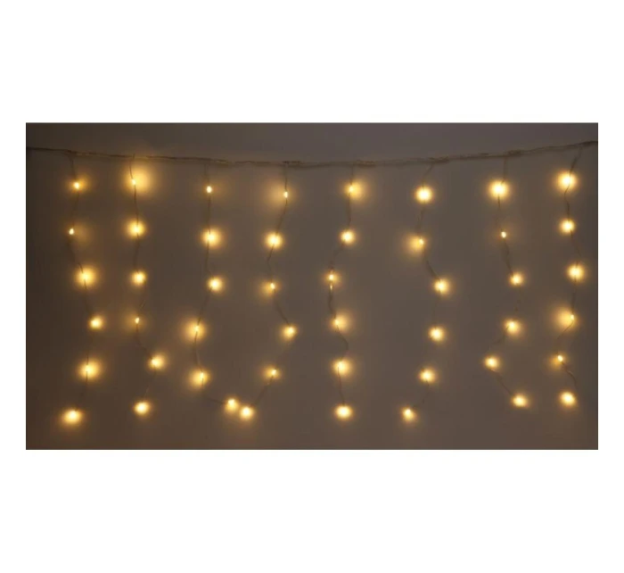 VIANOČNÉ STROMČEKY VONKAJŠIE/VNÚTORNÉ SVETELNÉ ZÁVESY 120 LED 300X60CM S DIAĽKOVÝM OVLÁDANÍM TEPLÁ BIELA