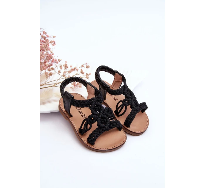 Dětské pletené nazouvací sandály Černe Tracy