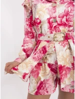 DHJ KO 20615 1.66 béžový a ružový overal DHJ KO 20615 1.66 béžový a ružový overal