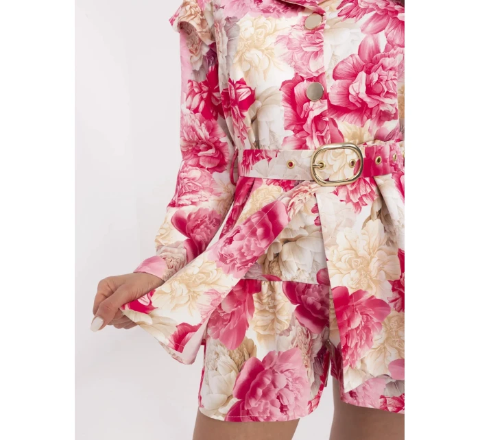 DHJ KO 20615 1.66 béžový a ružový overal DHJ KO 20615 1.66 béžový a ružový overal