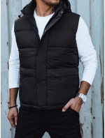 Pánská prošívaná vesta s kapucí černá Dstreet model 21979585 - FashionStreet