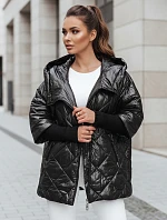 Dámska prechodná prešívaná bunda oversize PUFFILOF black FashionStreet TY4855