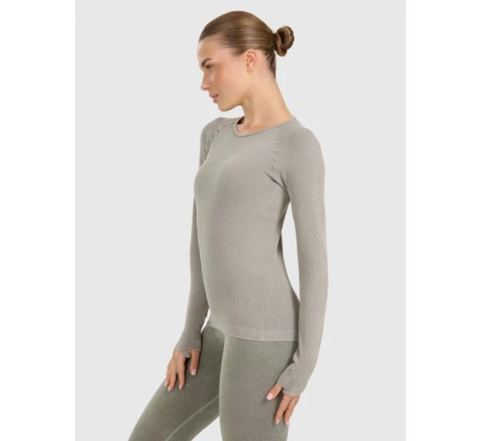 Dámske rýchloschnúce slim tričko na jogu a pilates s dlhým rukávom 4F 4FWAW25TFLOF429-41A dámske Dámske rýchloschnúce slim tričko na jogu a pilates s dlhým rukávom 4F 4FWAW25TFLOF429-41A dámske