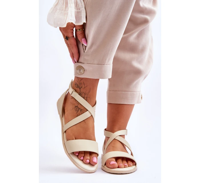 Kožené kotníkové sandály Big Star model 21618066 Béžová - Big Star Shoes