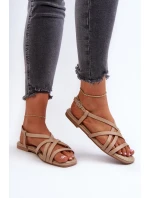 Ploché dámské sandály Big Star model 21653709 Beige - Big Star Shoes