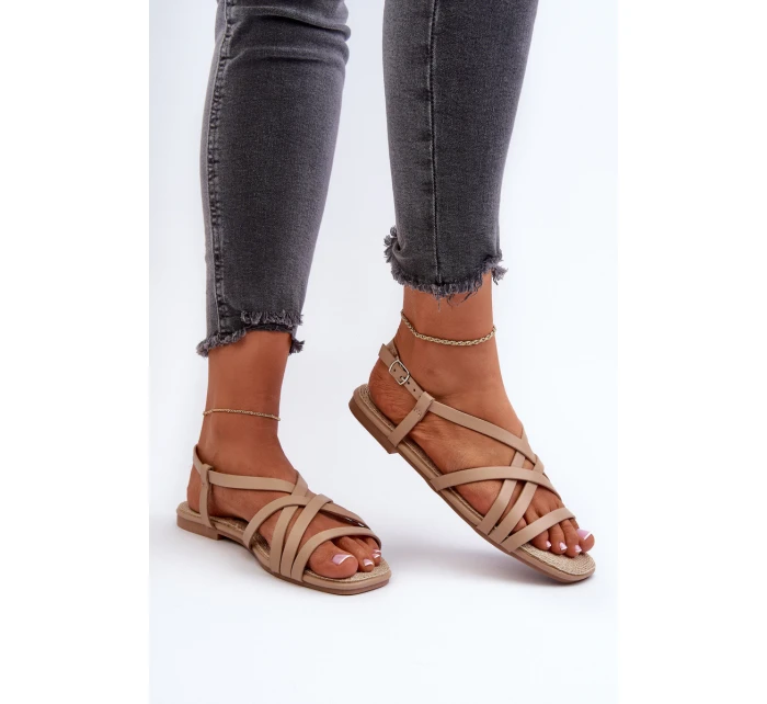 Ploché dámské sandály Big Star model 21653709 Beige - Big Star Shoes