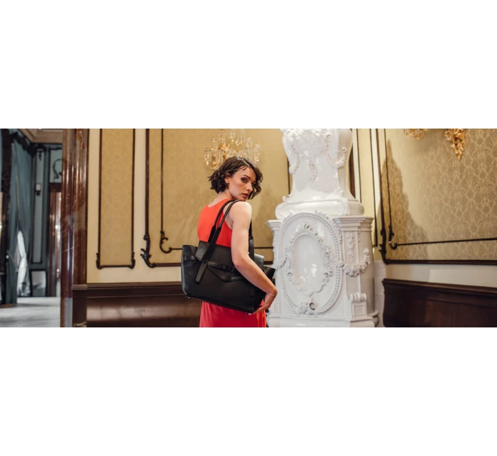 Dámska kabelka z kolekcie LAB Vuch Eliora - Noir