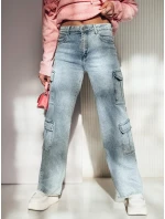 Dámské kalhoty cargo denim modré Dstreet model 21981255 - FashionStreet