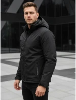 Pánská zimní bunda s kapucí černá model 21995627 - Dstreet