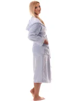 Dámsky župan Siena s kapucňou 3156 svetlosivý - Vestis