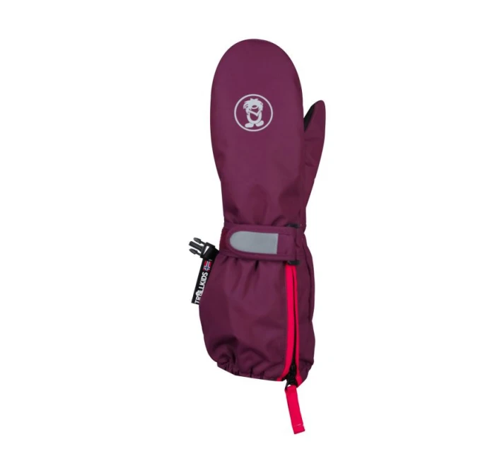 Trollkids Detské zimné rukavice Troll Mitten XT vodotesné ružové (928-422)