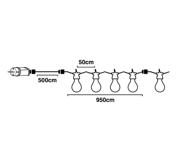 GIRLANDA OGRODOWA LIGHT  BIAŁY model 21831189