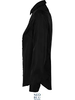 Women keprová halenka s dlouhým rukávem deep black model 22499897 - NEOBLU Women keprová halenka s dlouhým rukávem deep black model 22499897 - NEOBLU