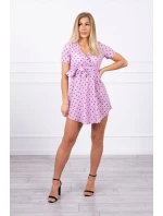 Bodkované šaty fialové Bodkované šaty fialové