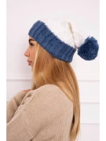 Milano fleecová čiapka K203 ecru+jeans