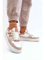 Damskie Niskie Sneakersy Beżowe Regines