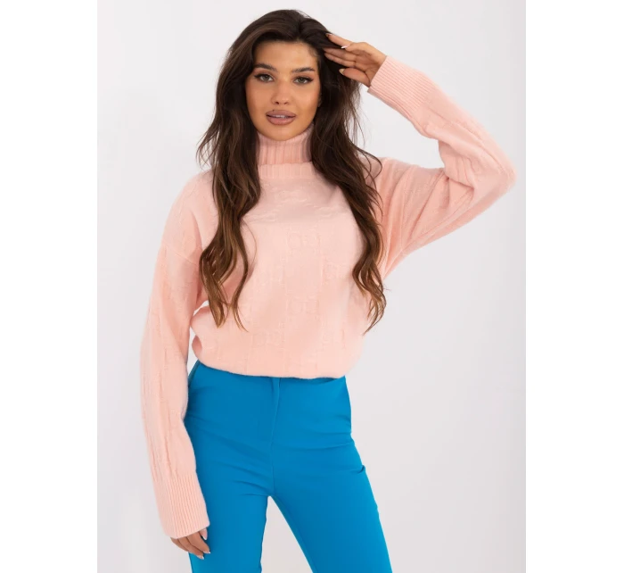 Sweter AT SW brzoskwiniowy model 20459085 - FPrice Sweter AT SW brzoskwiniowy model 20459085 - FPrice