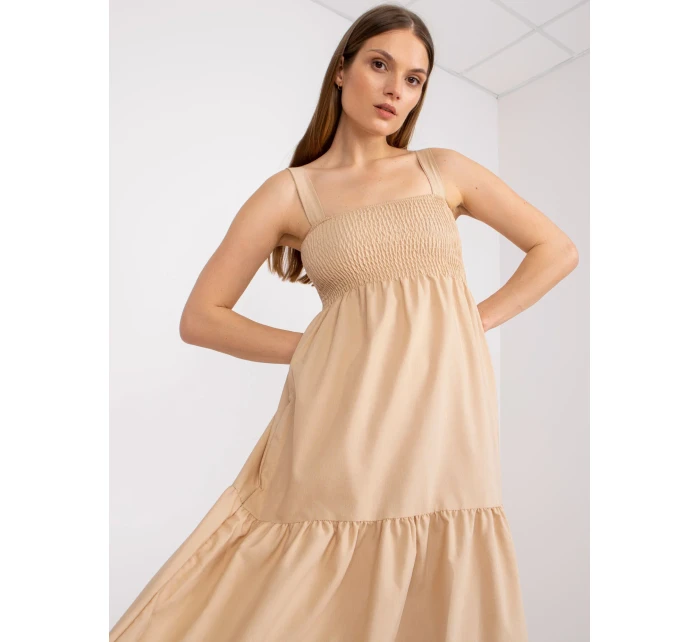 Šaty RO SK béžová model 17293410 - FPrice Šaty RO SK béžová model 17293410 - FPrice