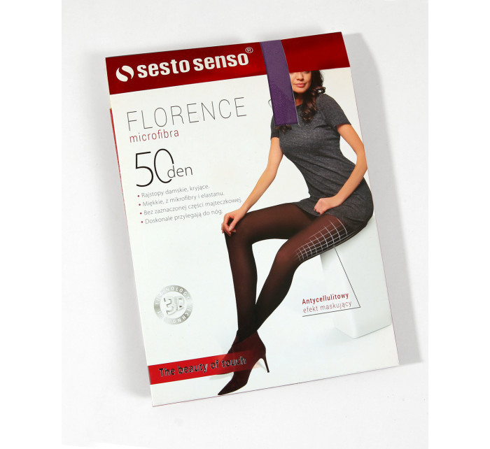 Sesto Senso Anti-Cellulite Tights 50 Deň 3D Microfiber Florence Violet