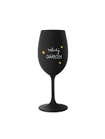 LIQUID GIFT - čierny pohár na víno 350 ml