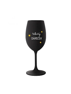 LIQUID GIFT - čierny pohár na víno 350 ml