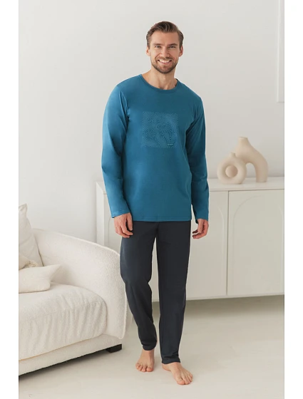 3672 Pánske dlhé pyžamo RAFAEL S–2XL