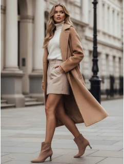 Dámské semišové béžové kozačky Dstreet model 21993201 - FashionStreet