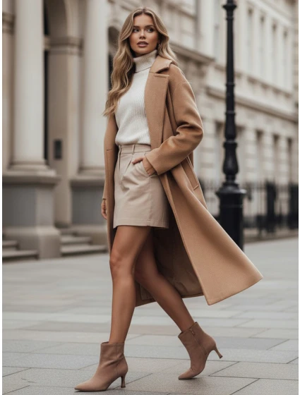 Dámské semišové béžové kozačky Dstreet model 21993201 - FashionStreet