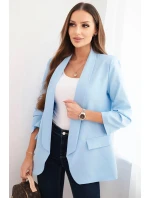 Dámská sako bez zapínání s podšívkou S/M modrá
