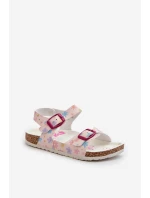 Dětské sandály s květinami a Růžové model 21662597 - EVENTO