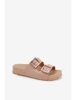 Damskie Klapki Gładkie Pachnące ZAXY NN285092 Beżowe