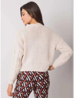 Dámský svetr model 16226337 béžový - FPrice