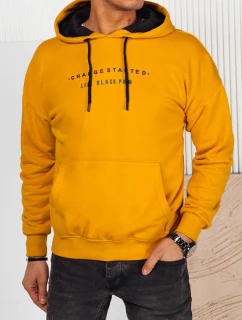 Pánská mikina s potiskem žlutá Dstreet model 21976132 - FashionStreet