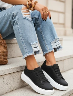 Dámske čierne tenisky FashionStreet ZY1371