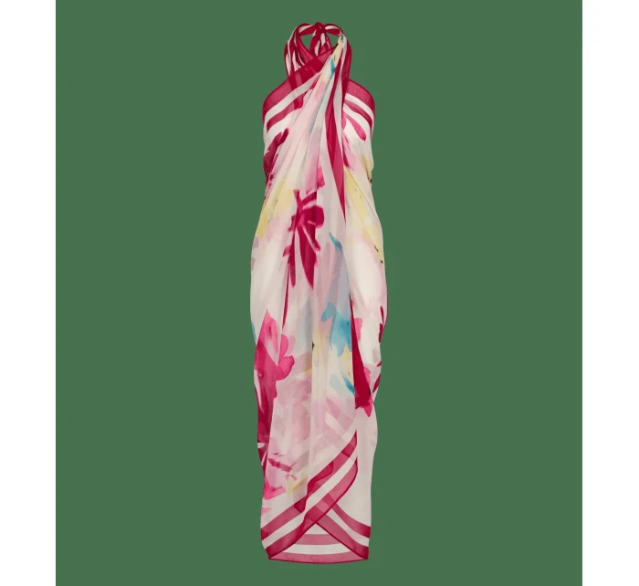 Plážové pareo MyWear - BIELA/RUŽOVÁ - TRIUMPH BIELA/RUŽOVÁ - TRIUMPH