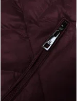 Dámska bordová bordová prešívaná bunda na prechodné obdobie Glakate (LU-2201)