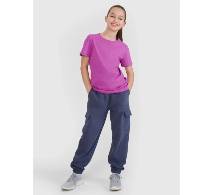Dievčenské jednofarebné tričko 4F 4FJWSS25TTSHF2177-50S