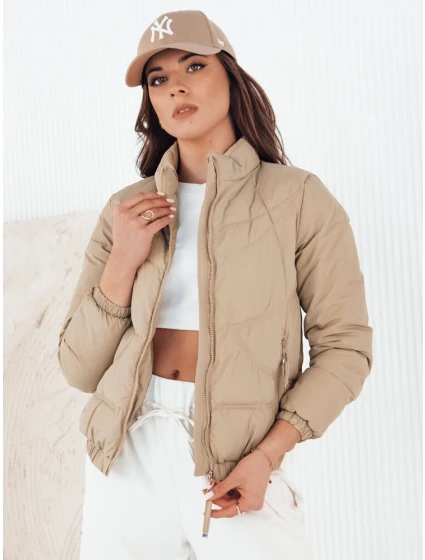 Dámská prošívaná přechodná bunda béžová Dstreet model 21974752 - FashionStreet