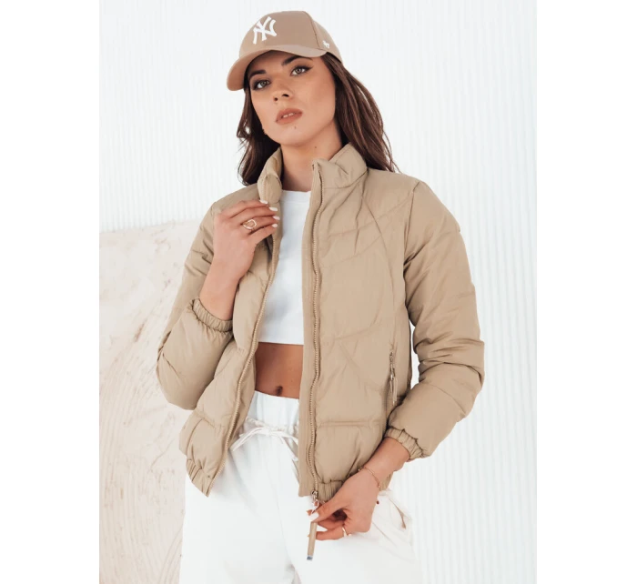 Dámská prošívaná přechodná bunda béžová Dstreet model 21974752 - FashionStreet