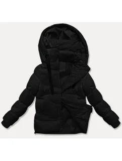 Hrubšia čierna dámska zimná bunda zo štruktúrovaného materiálu J Style (5M3251-392)