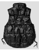 Černá krátká dámská vesta se stahovacími boky model 21463543 - S'WEST Černá krátká dámská vesta se stahovacími boky model 21463543 - S'WEST