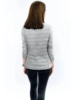 Šedá prošívaná bunda s kulatým výstřihem model 5837844 - MHM