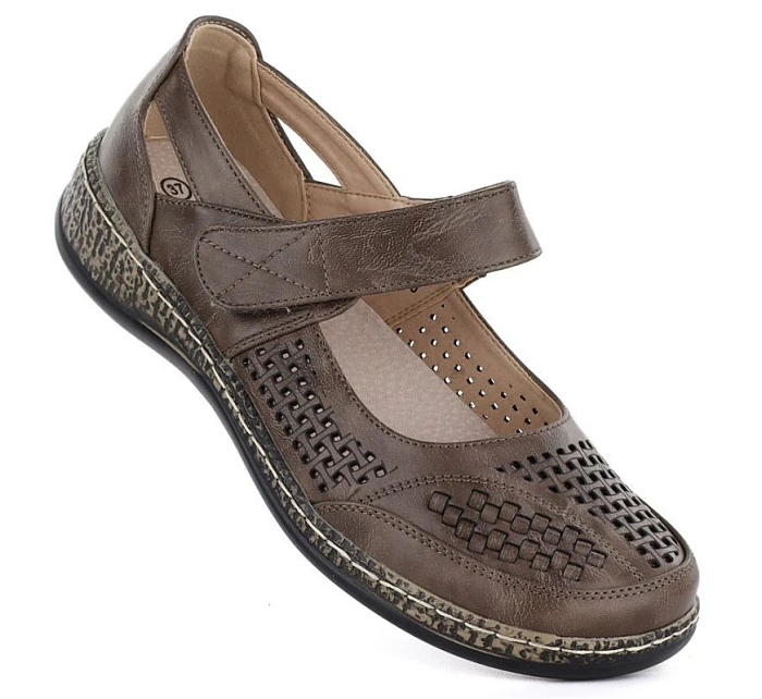 Dámske ažurové topánky na suchý zips fango Unisoft 7026 Dámske ažurové topánky na suchý zips fango Unisoft 7026