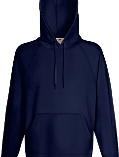 Fruit of the Loom Lightweight Hooded Sweat Pánská raglánová mikina s kapucí 16.2140 deep navy