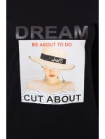 Šaty s potlačou Dream black Šaty s potlačou Dream black