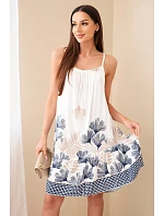 Dámske šaty bez ramienok s potlačou granátu