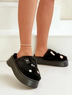 Dámské Kožené Pantofle Na Silné Podešvi S Černé model 21677965 - Boto