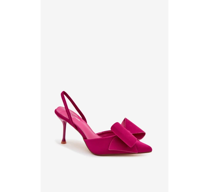 Lodičky s odkrytými patami a mašlí Fuksie Eklevia