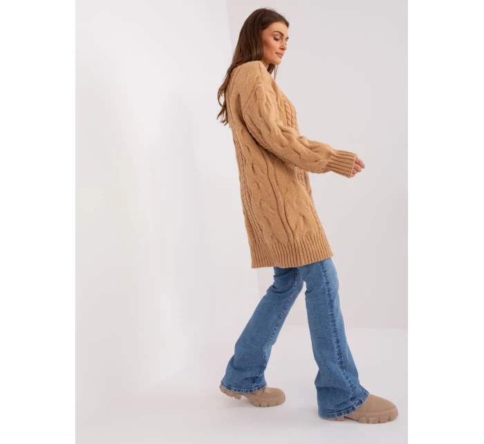 Sweter AT SW  camelowy model 18884816 - FPrice