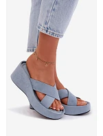 Dámske semišové ponožky G517 modré - Joalice Paris